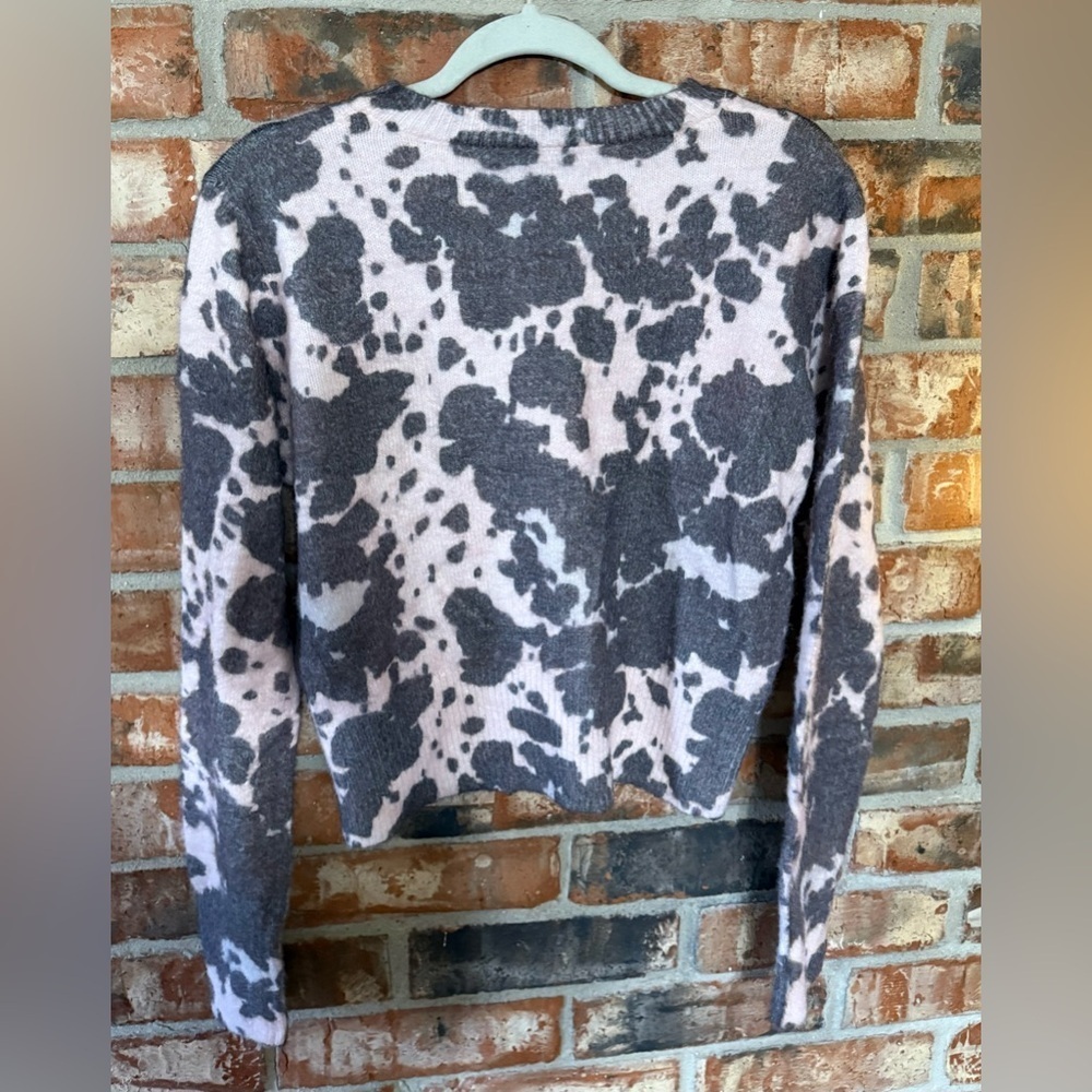 Missguided Cozy Cow Print Cropped Button Up Cardigan - Picture 4 of 8